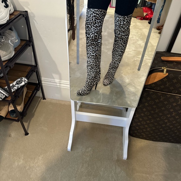 Jimmy Choo Leopard Print Over-the-Knee Boots - Picture 5 of 8